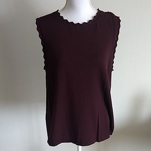 Wine red sleevless top by Ann Taylor NWT